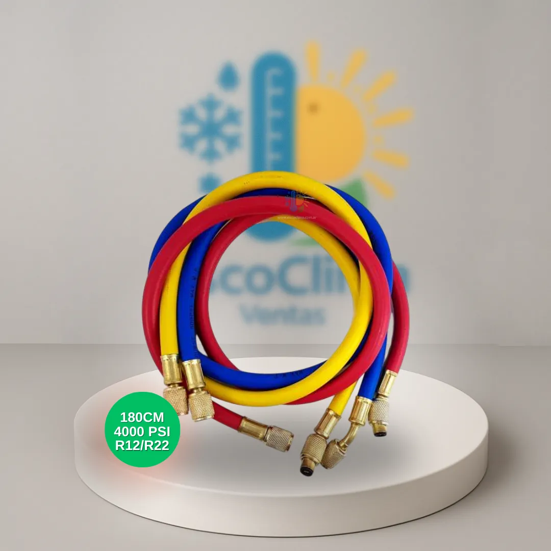 JUEGO DE MANGUERAS 180CM 4000 PSI R12/R22