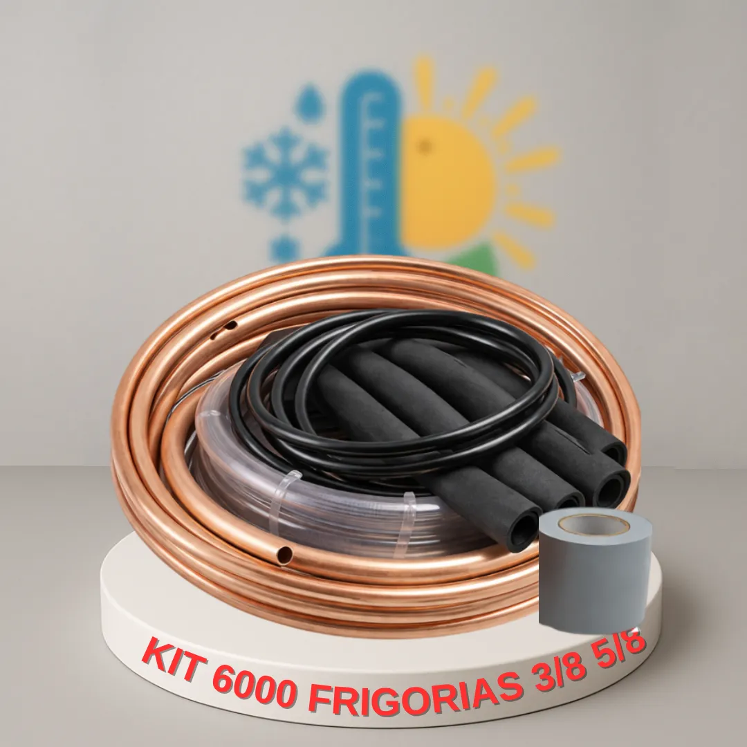 COMBO: KIT INSTALACION  6000 FRIGORIAS 3/8 - 5/8 - SIN MENSULAS