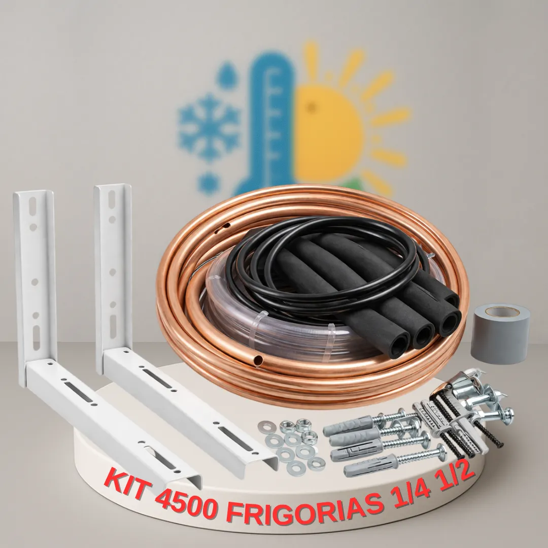 COMBO: KIT INSTALACION 4500 FRIGORIAS 1/4 - 1/2 - COMPLETO